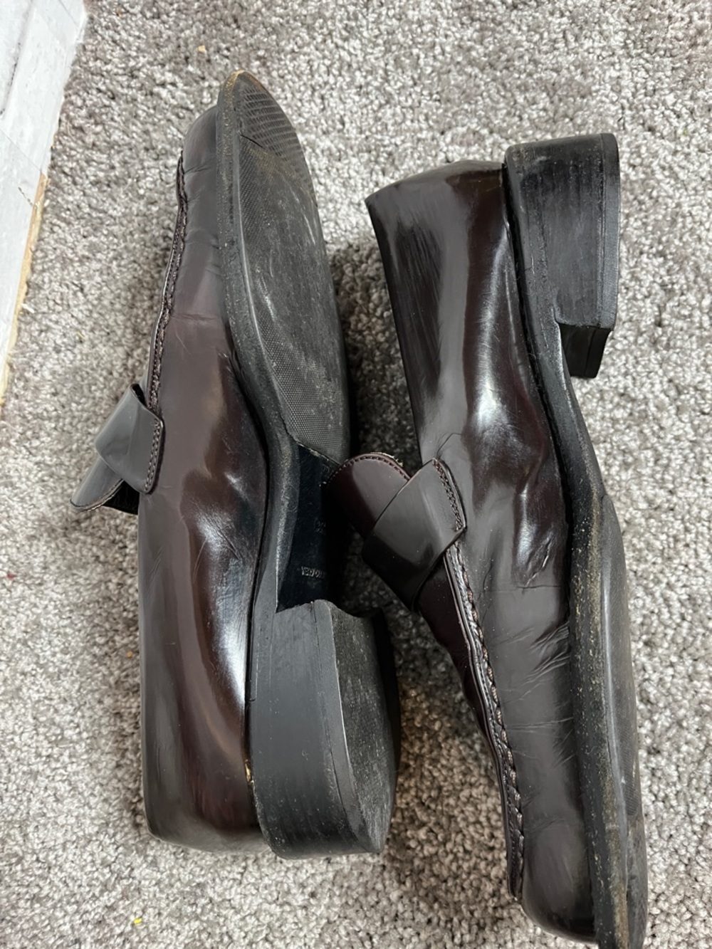 Prada brown patent buckle loafers - Picture 8 of 12